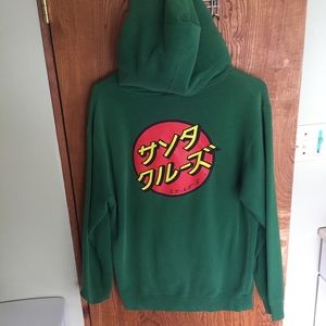 Green Santa Cruz skate jacket S